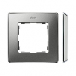 Kontakt Simon Simon 82 Detail Ramka 1-krotna, Detail SELECT-metal, ALUMINIUM / podstawa Chrom