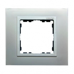 Kontakt Simon Simon 82 Nature Ramka 1-krotna Nature-metal, Aluminium / pierścień aluminium mat