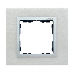 Kontakt Simon Simon 82 Nature Ramka 1-krotna Nature-metal, Inox mat / pierścień aluminium mat