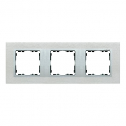 Kontakt Simon Simon 82 Nature Ramka 3-krotna Nature-metal, Inox mat / pierścień aluminium mat