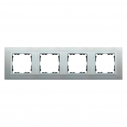 Kontakt Simon Simon 82 Nature Ramka 4-krotna Nature-metal, Aluminium / pierścień aluminium mat