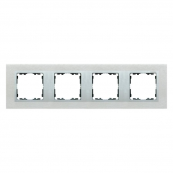 Kontakt Simon Simon 82 Nature Ramka 4-krotna Nature-metal, Inox mat / pierścień aluminium mat