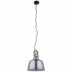 Nowodvorski lampa wisząca AMALFI L E27 x 1 Szkło metalizowane Stal Srebrny ~220-230 V MAX: 1x40W