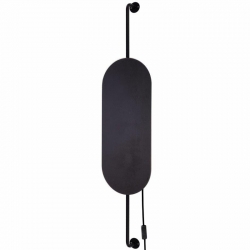 Nowodvorski kinkiet z włącznikiem WHEEL LUX G9 x 2 Sklejka Stal lakierowana Czarny ~220-230 V MAX: 2x20W