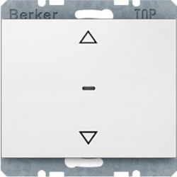 HAGER POLO Berker K.1sterownik żaluzjowy komfort biały połysk 85221100+85241179