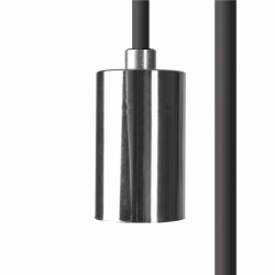 Nowodvorski Cameleon CAMELEON CABLE E27 5 M E27 x 1 Tworzywo sztuczne Stal chromowana Czarny ~250 V MAX: 1x40W