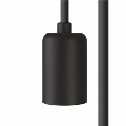 Nowodvorski Cameleon CAMELEON CABLE E27 1,5 E27 x 1 Tworzywo sztuczne Stal lakierowana Czarny ~250 V MAX: 1x40W