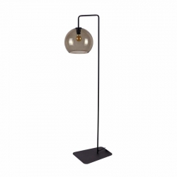 Nowodvorski Lampa podłogowa MONACO E27 x 1 Stal lakierowana Szkło Czarny ~220-230 V MAX: 1x60W