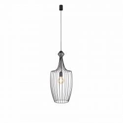 Nowodvorski lampa wisząca LUKSOR L E27 x 1 Stal lakierowana Czarny ~220-230 V MAX: 1x60W