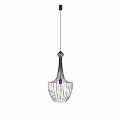 Nowodvorski lampa wisząca LUKSOR S E27 x 1 Stal lakierowana Czarny ~220-230 V MAX: 1x60W