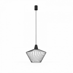 Nowodvorski lampa wisząca WAVE S E27 x 1 Stal lakierowana Czarny ~220-230 V MAX: 1x60W
