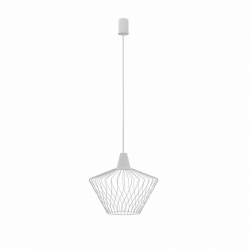 Nowodvorski lampa wisząca WAVE S E27 x 1 Stal lakierowana Biały ~220-230 V MAX: 1x60W
