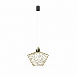 Nowodvorski lampa wisząca WAVE S E27 x 1 Stal mosiądzowana Stal lakierowana Mosiądz ~220-230 V MAX: 1x60W