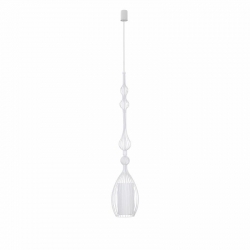 Nowodvorski lampa wisząca ABI L E27 x 1 Stal lakierowana Tkanina Biały ~220-230 V MAX: 1x40W