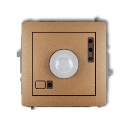 Karlik DECO elektroniczny czujnik ruchu złoty metalik PODTYNKOWY bez ramki IP 20, 230V~ 50Hz 3200W 8DCR-1