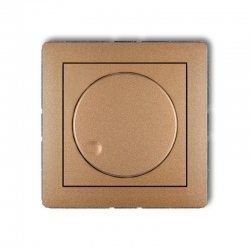 Karlik DECO elektroniczny regulator oświetlenia przyciskowo-obrotowego złoty metalik PODTYNKOWY bez ramki IP 20, 230V~ 50Hz 40 - 400W 8DRO-1