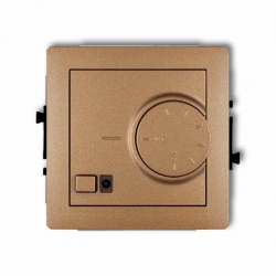 Karlik DECO elektroniczny regulator temperatury z czujnikiem podpodłogowym złoty metalik PODTYNKOWY bez ramki IP 20, 230V~ 50Hz 2300W 8DRT-1