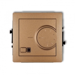 Karlik DECO elektroniczny regulator temperatury z czujnikiem powietrznym złoty metalik PODTYNKOWY bez ramki IP 20, 230V~ 50Hz 2300W 8DRT-2