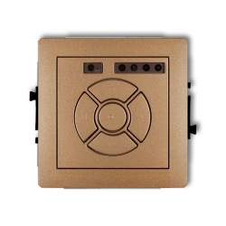Karlik DECO elektroniczny sterownik roletowy sterowanie lokalne i pilotem, sterowanie strefą, dodatkowy przycisk złoty metalik 8DSR-3A