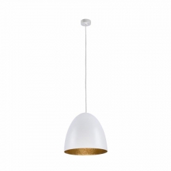 Nowodvorski lampa wisząca EGG M E27 x 1 Kompozyt Stal lakierowana Biały ~220-230 V MAX: 1x40W