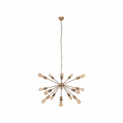 Nowodvorski lampa wisząca ROD E27 x 15 Stal lakierowana Złoty ~220-230 V MAX: 15x60W