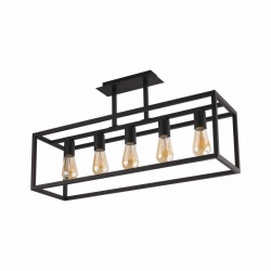 Nowodvorski oprawa przysufitowa CRATE E27 x 5 Stal lakierowana Czarny ~220-230 V MAX: 5x60W