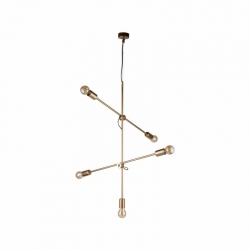Nowodvorski lampa wisząca STICKS E27 x 5 Stal lakierowana Złoty ~220-230 V MAX: 5x60W