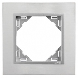 EFAPEL LOGUS 90 Ramka pojedyncza stal nierdzewna / aluminium