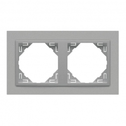 EFAPEL ANIMATO Ramka podwójna aluminium/aluminium