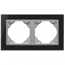 EFAPEL LOGUS 90 Ramka podwójna granit / aluminium