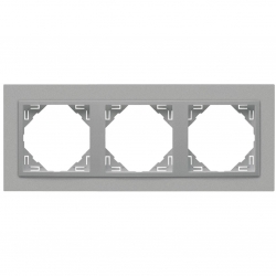 EFAPEL ANIMATO Ramka potrójna aluminium/aluminium