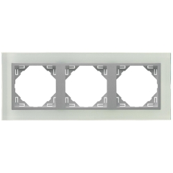 EFAPEL LOGUS 90 Ramka potrójna szkło / aluminium