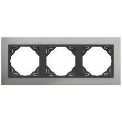 EFAPEL LOGUS 90 Ramka potrójna aluminium / grafit