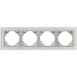 EFAPEL LOGUS 90 Ramka poczwórna szkło / aluminium