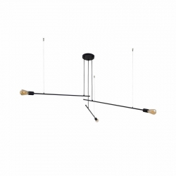 Nowodvorski lampa wisząca PILE E27 x 3 Stal lakierowana Stal Czarny ~220-230 V MAX: 3x60W