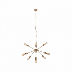 Nowodvorski lampa wisząca ROD E27 x 9 Stal lakierowana Złoty ~220-230 V MAX: 9x60W