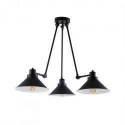 Nowodvorski oprawa przysufitowa TECHNO E27 x 3 Stal lakierowana Czarny ~220-230 V MAX: 3x60W