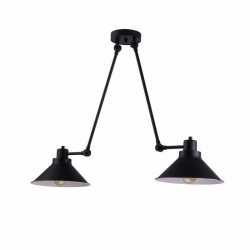 Nowodvorski oprawa przysufitowa TECHNO E27 x 2 Stal lakierowana Czarny ~220-230 V MAX: 2x60W
