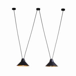 Nowodvorski lampa wisząca PERM E27 x 2 Stal lakierowana Czarny ~220-230 V MAX: 2x60W