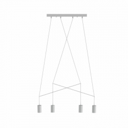 Nowodvorski lampa wisząca IMBRIA GU10 x 4 Stal lakierowana Przewód w oplocie Biały ~220-230 V MAX: 35W