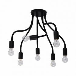 Nowodvorski oprawa przysufitowa FLEX E27 x 7 Peszel Stal lakierowana Czarny ~220-230 V MAX: 7x60W