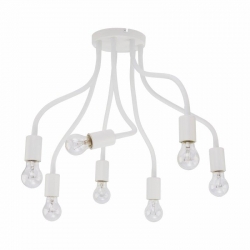 Nowodvorski oprawa przysufitowa FLEX E27 x 7 Peszel Stal lakierowana Biały ~220-230 V MAX: 7x60W