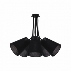 Nowodvorski oprawa przysufitowa FLEX SHADE E27 x 5 Tkanina Peszel Czarny ~220-230 V MAX: 5x60W