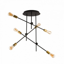 Nowodvorski oprawa przysufitowa AXIS E27 x 6 Stal lakierowana Czarny ~220-230 V MAX: 6x60W