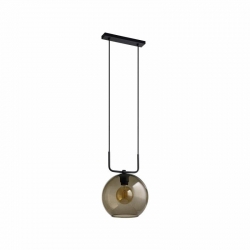 Nowodvorski lampa wisząca MONACO E27 x 1 Szkło Przewód w oplocie Czarny ~220-230 V MAX: 1x60W
