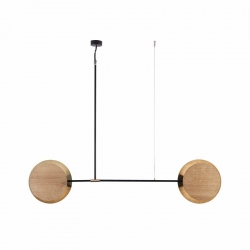 Nowodvorski lampa wisząca MINIMAL E27 x 2 Drewno Stal lakierowana Dębowy ~220-230 V MAX: 2x40W