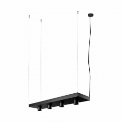 Nowodvorski lampa wisząca PLANT GU10 x 4 Stal lakierowana Stal Czarny ~220-230 V MAX: 4x35W