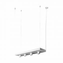 Nowodvorski lampa wisząca PLANT GU10 x 4 Stal lakierowana Chrom Biały ~220-230 V MAX: 4x35W