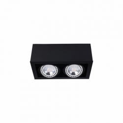 Nowodvorski oprawa przysufitowa BOX ES111 GU10 ES111 x 2 Sklejka Stal lakierowana Czarny ~220-230 V MAX: 2x15W