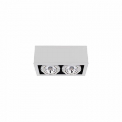 Nowodvorski oprawa przysufitowa BOX ES111 GU10 ES111 x 2 Sklejka Stal lakierowana Biały ~220-230 V MAX: 2x15W